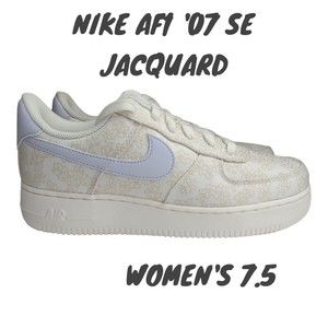 Nike Women's Air Force 1 '07 SE JACQ Flower Embroidery Shoes DR6402-900 Size 7.5
